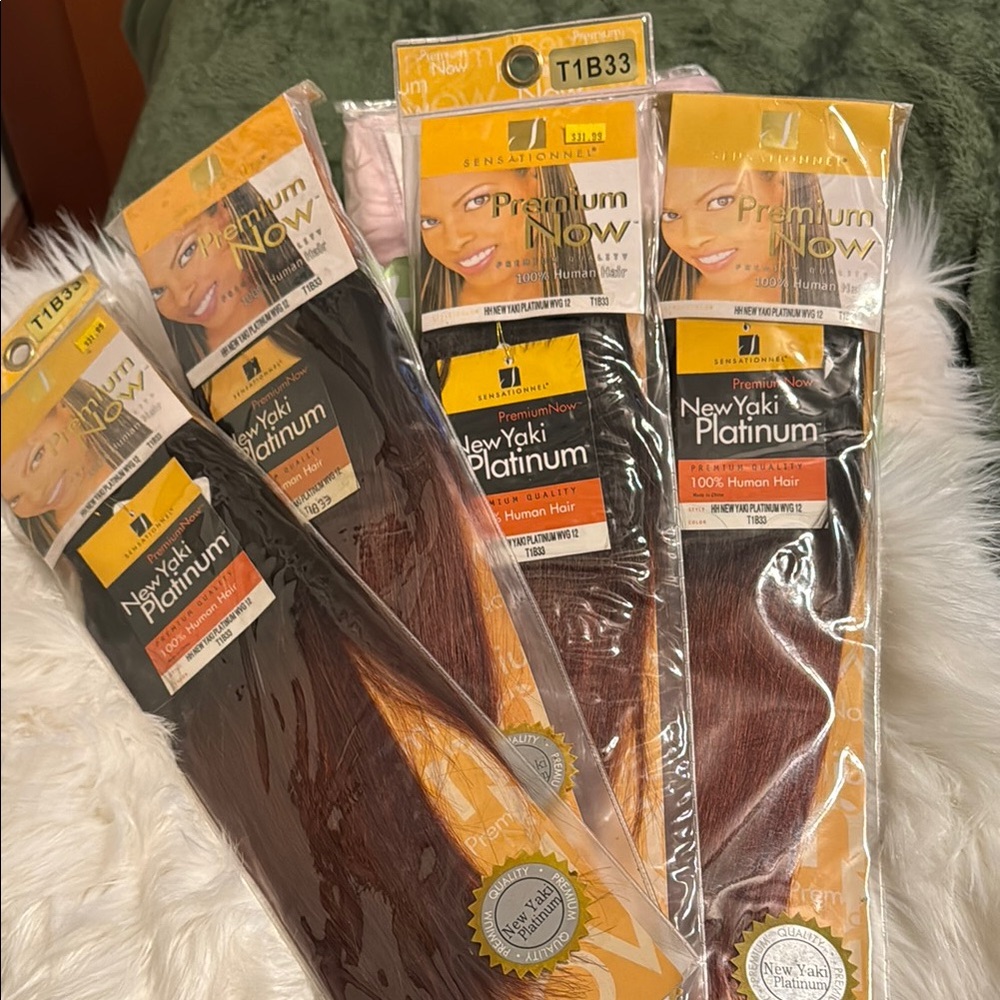 Sensational Premium Now New Yaki Platinum Human Hair Weave - Dark Brown (T1B33)